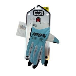 100% iTrack Motocross Gloves Aqua Blue Small 10015-481-10
